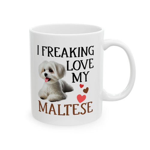 Maltese dog coffee mug - coffee,