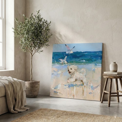 Maltese canvas print puppy on - canvas, print,