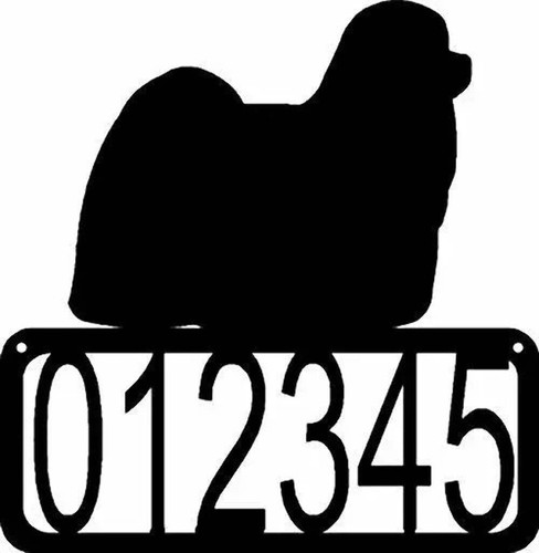 Maltese dog house address sign - address,