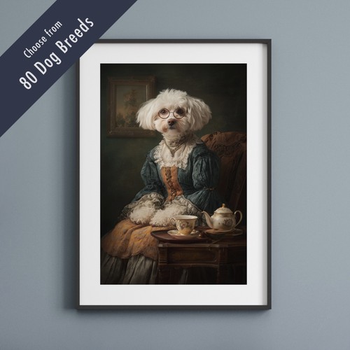 Funny dog tea party - funny,
