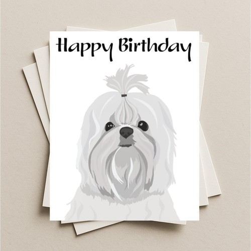 Maltese dog hand - maltese, hand-drawn