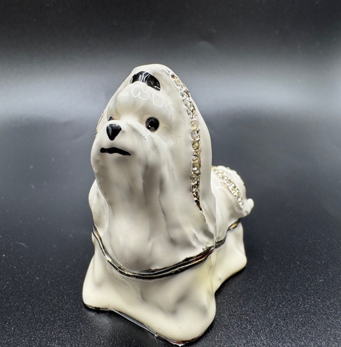 Maltese dog trinket - dog, box