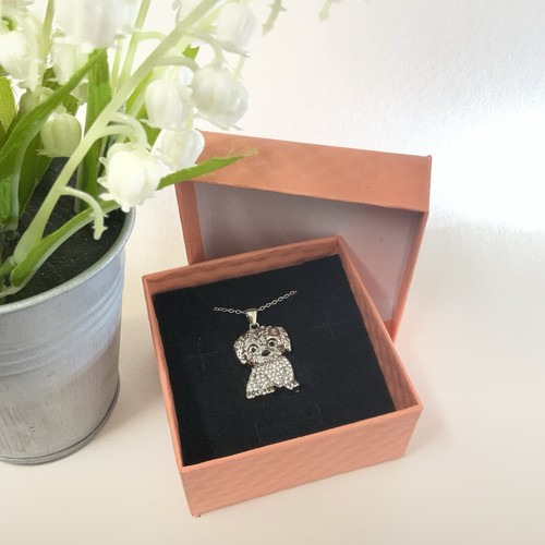 Long silver tone necklace - silver,