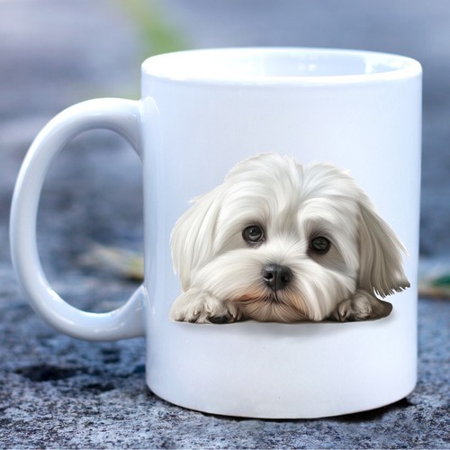 Pet dog mug watercolour - dog,