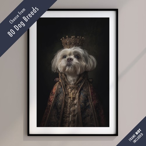 Royal dog portrait print - royal,
